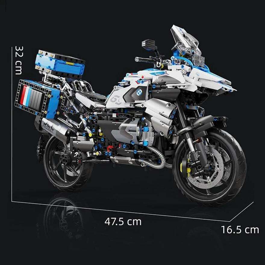 High Tech 1:5 Motorcycle City Sports Rapid Racing Motorbike Locomotive Moc Modular Brick Model Building Block Boy Gift Toy T4022 Z260306