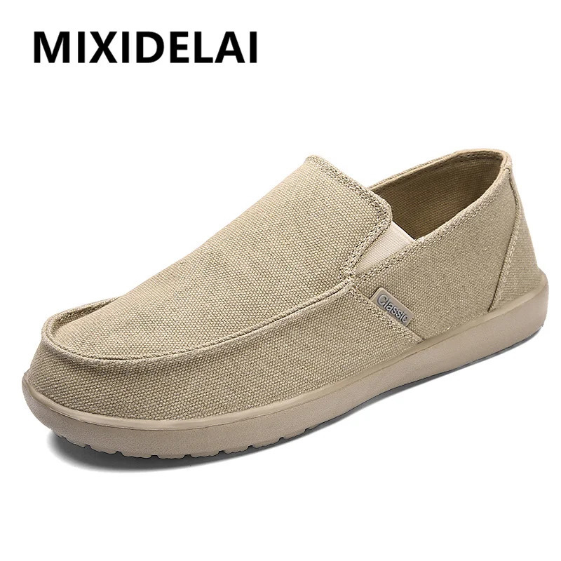 Fashion Mens Sneakers Canvas Breathable Mens Walking Driving Shoes Comfortable Outdoor Men Flats Casual Shoes Tenis Masculino 260305