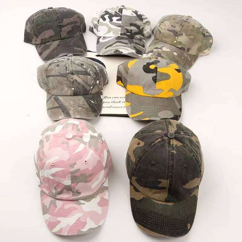 1 PC Unisex Hiking Camouflage Tactics Leaves Jungle Hat Unstructured Cotton 6 Panel Baseball Cap Y260304
