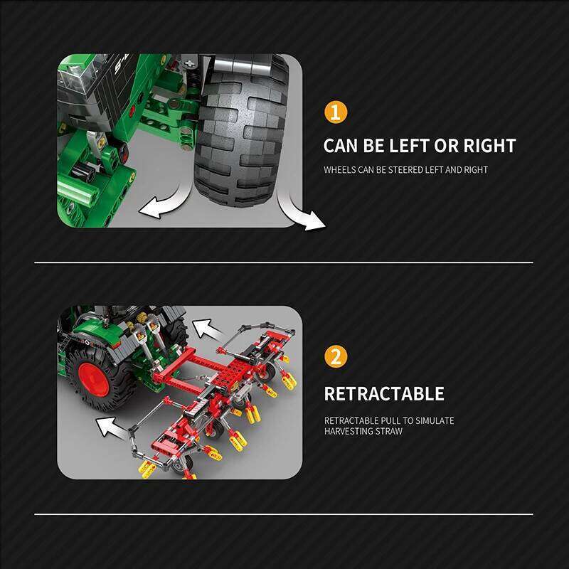 1828PCS Agricultural Tractor Building Blocks Rc APP Remote Control Engineering Car Model Bricks DIY Toys Gifts For Boys Kids Z260306