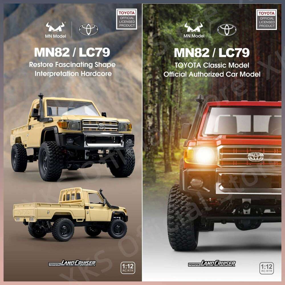 Mn82 Rc 1:12 Full Scale 2.4G 4WD 280 Motor Remote Control Off-Road Pickup Truck Model Car for Boys Adult Gifts C260305