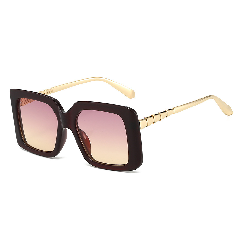 25 new stylish colorful fashion sunglasses with square metal frames men women, offering a high-end feel for outdoor driving and street photography