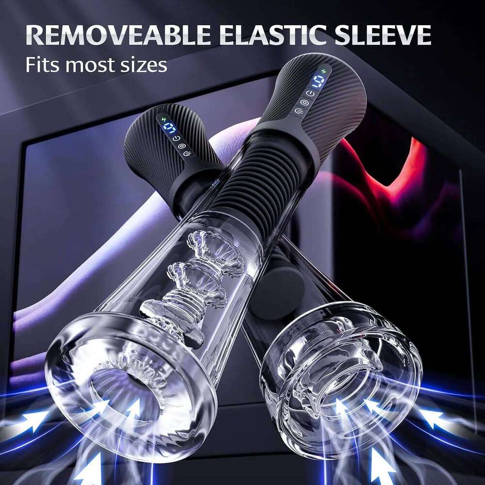 Masturbator Penis Pump Enlarger Transparent Visual Male Sex Toys for Men APP Control Vibrating Vacuum Suction Glans Trainer W260305