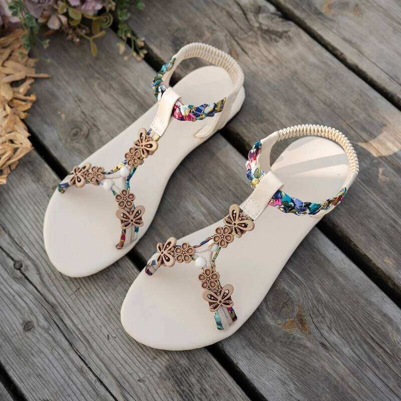 2026 Women's Fashion Flat Bottom One Line Buckle Casual Versatile Open toed Sandals