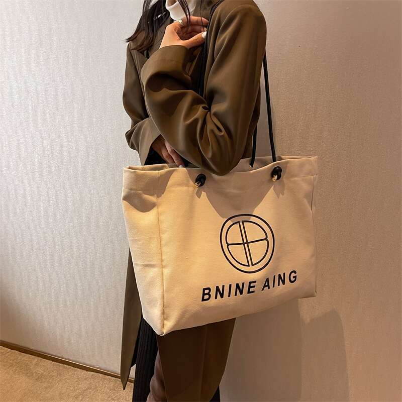 Korean Version Canvas For Women S New Trendy And Fashionable Student Party Tote With Large Capacity Portable Shoulder Bag XIU LAI SI