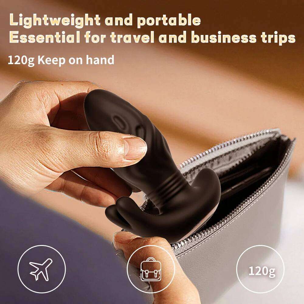 Telescopic Butt Plug Vibrator Wireless Remote Wearing Vibrating Dildo Prostate Massager Sex Toy For Women Ass Anal Buttplug W260305
