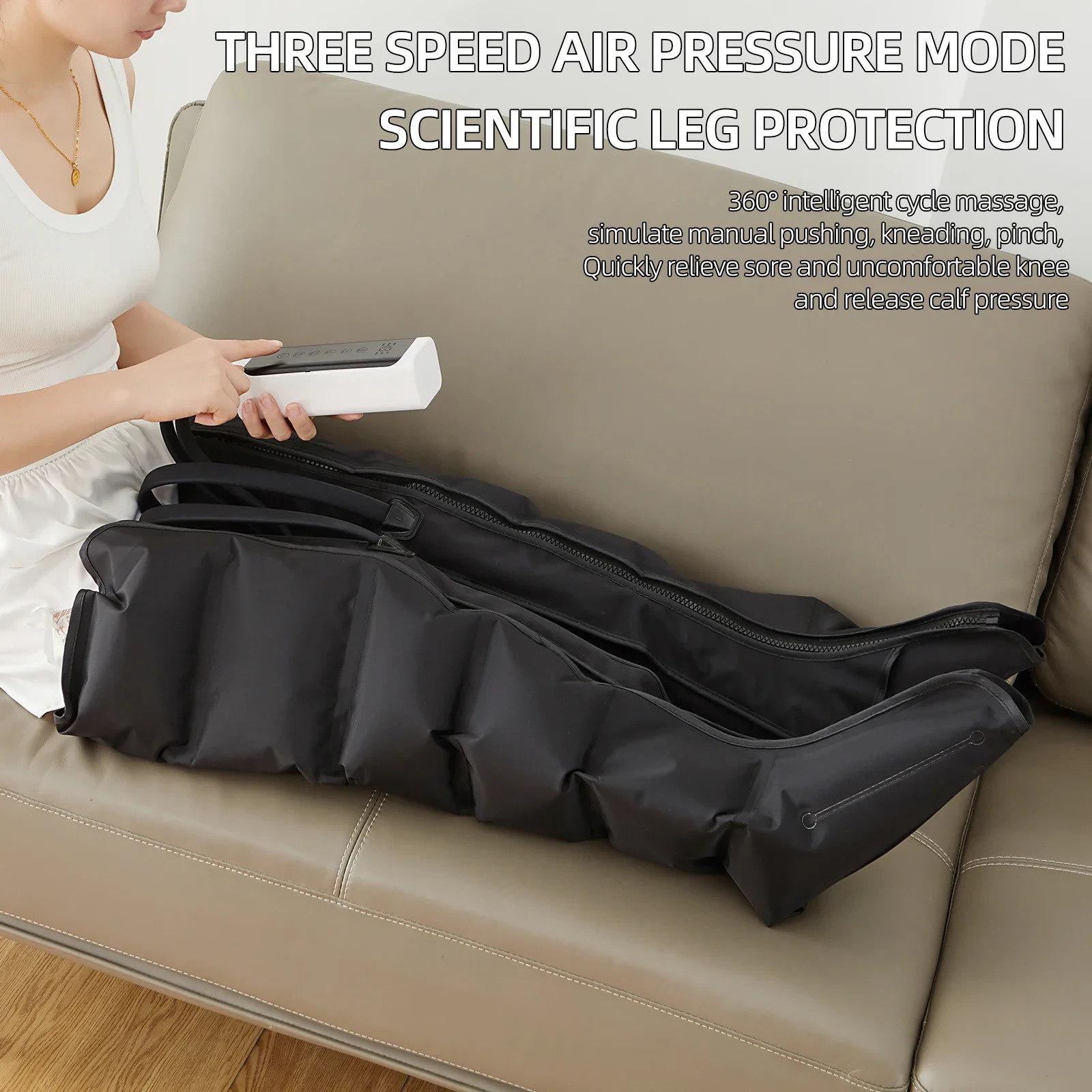 2026 Foot Air Pressure Leg Massager Promotes Blood Circulation Kneading Squeezing Deep Relaxation Muscle With Hand Control 260304