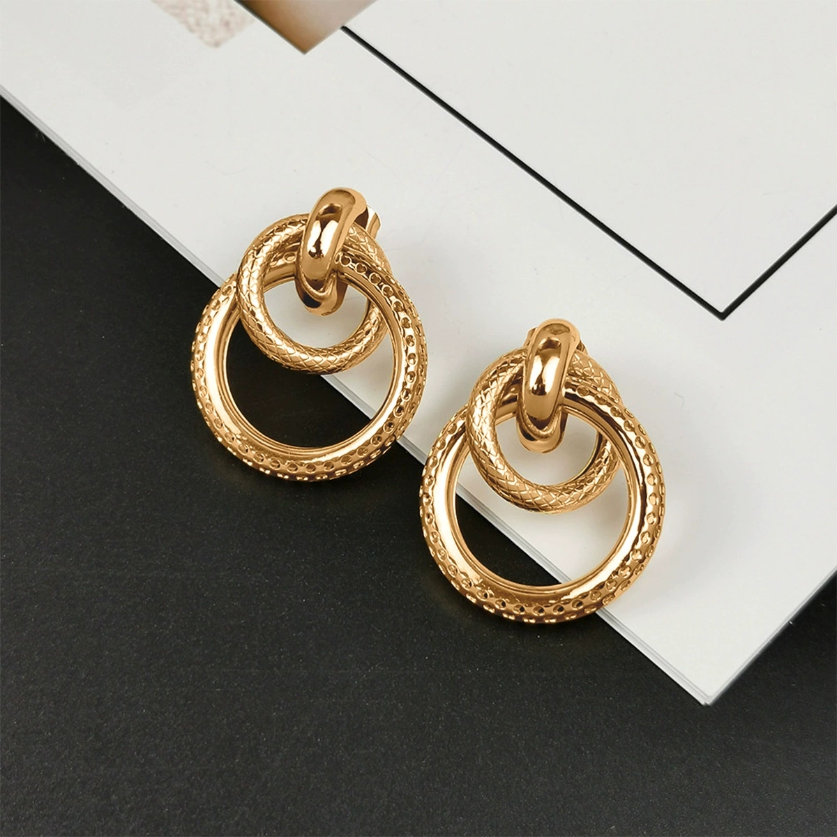 Sophisticated Womens Hollow Circle Ear Jewelry: Simple Geometry Meets Elegant Office Wear