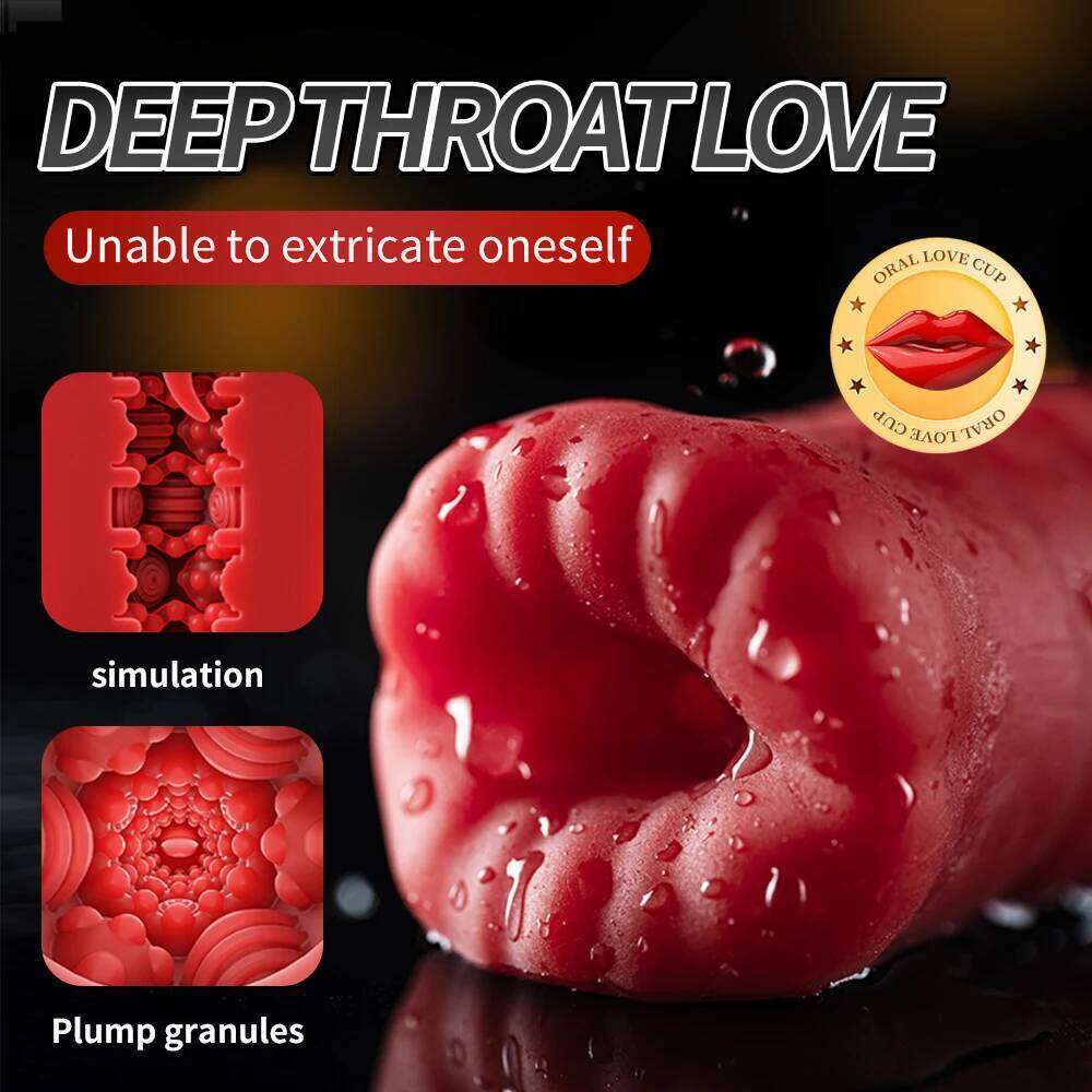 Automatic Male Masturbator Vibrator Tongue Licking Blowjob Real Vagina Pocket Pussy Penis Oral Sex Toy Masturbation Cup 18+ W260305
