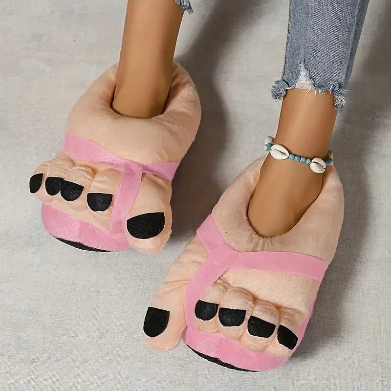 Novelty Slippers Comfortable Indoor Plush Warm Home Shoes Casual and Interesting Home Shoes Funny Big Foot Slippers S260305