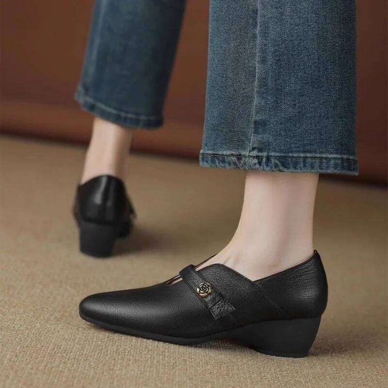 Pumps Shallow Mouth Women New Fashion Office Work Wedding Party Ladies Low Heel Shoes Summer Heels Woman