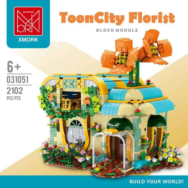 Creative Expert City Florist Building Blocks Model With light Sets MOC Streetview Modular Architecture Boys Toys Childrens Gifts Z260306