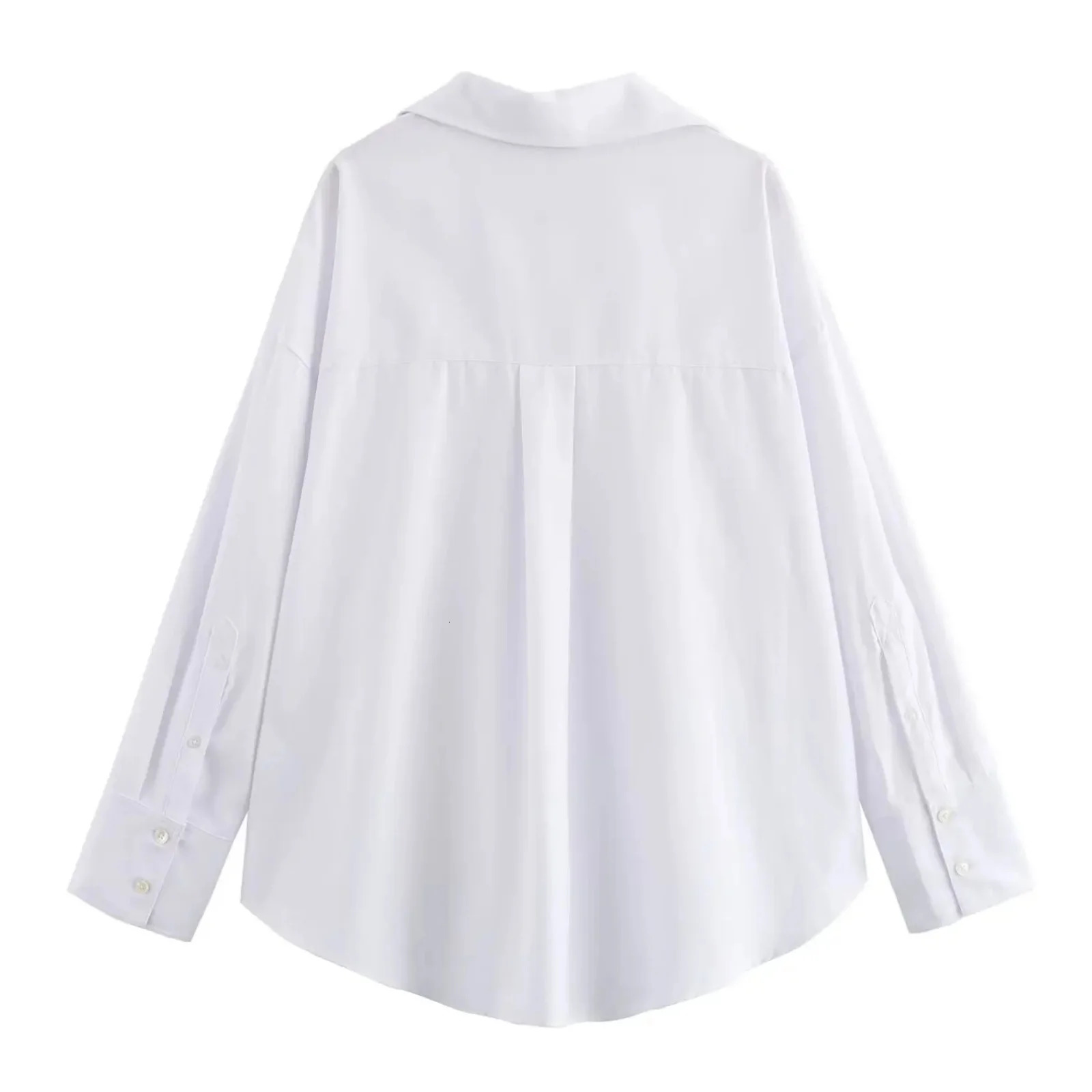 BSAY Women Fashion Spring Cotton Oxford Long Sleeve Single-breasted Lapel Blouse Street Clothing Shirt Chic Ladies Tops Mujer 260306