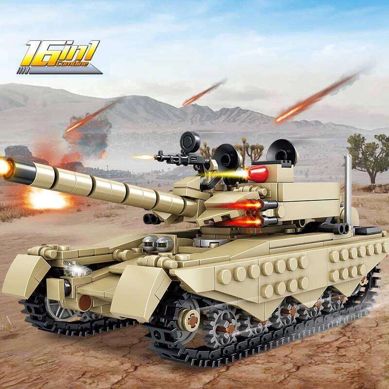 99 Main Battle Building Blocks Army Military Heavy Tank Battleship Spaceship Assembly Bricks Set Kids Toys Birthday Gifts Z260305