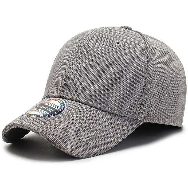 New High Quality Baseball Man Fitted Closed Full Mesh Cap Outdoor Breathable Sports Cotton Sun Male TruckerHat Y260304