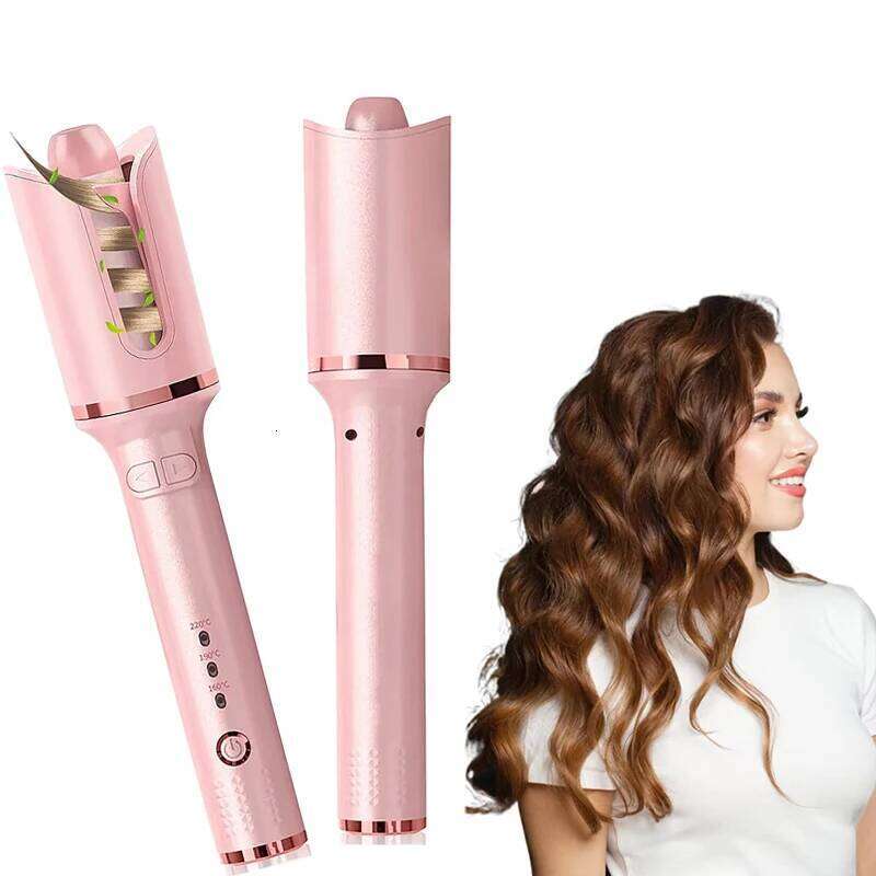 Customized Iron Ceramic Auto Rotating Curling Wand LED Automatic Hair Curler for Household Salon 26Y0306