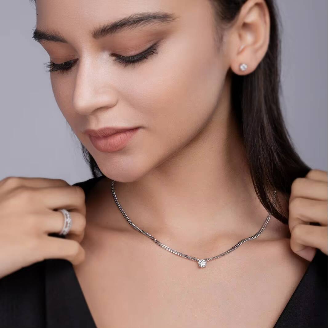 New Trend Hip Hop 925 Sterling Silver Moissanite Cuban Link Chain Minimalist Luxury Jewelry for Men Women Custom Necklace