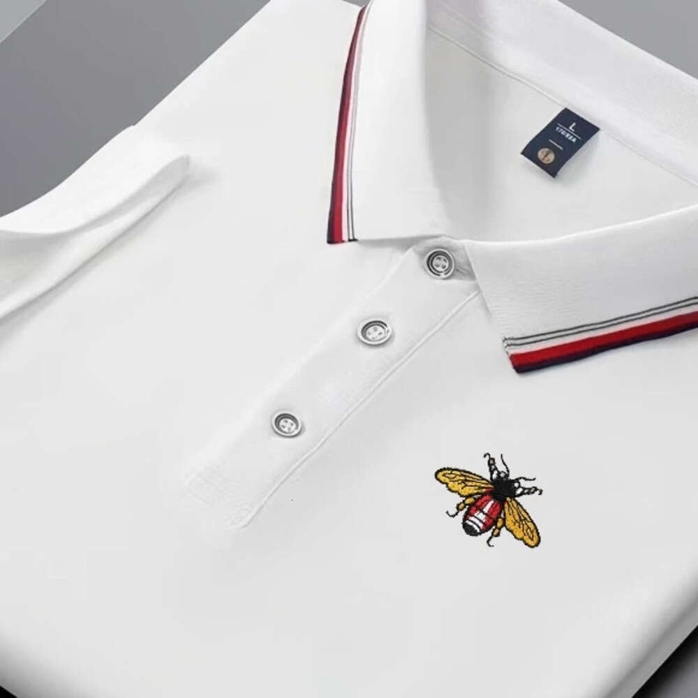 Embroidered New Men's Business Casual Short Sleeved Polo Shirt, Fashionable, Breathable, Comfortable And Versatile Top