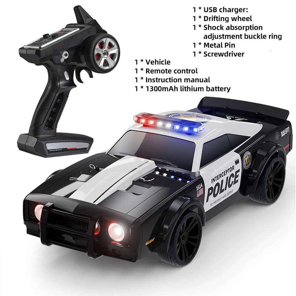 1:16 New SG1614 Rc Muscle RC Police Car Model With Cool Light High Speed Racing Vehicle Remote Control Cars Boys Toy C260305