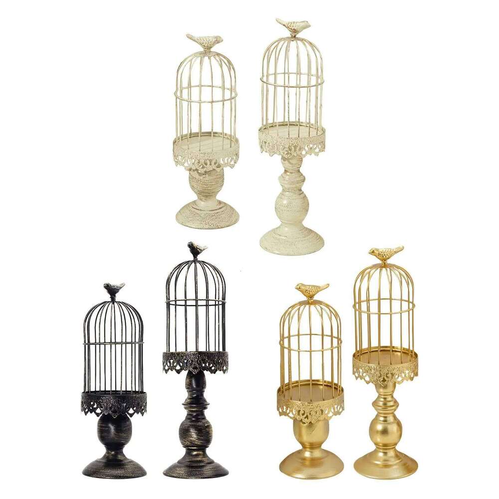 Bird Cage Candle Stand Tealight Holder Durable European Style for Wedding Party Table Living Room Decoration Ornament XJ260305