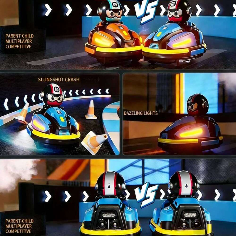 Bumper Car Toddler Boy Girl Catapult Robot Karting Toy with Music Light RC Battle Game for Kids Family Battles C260305