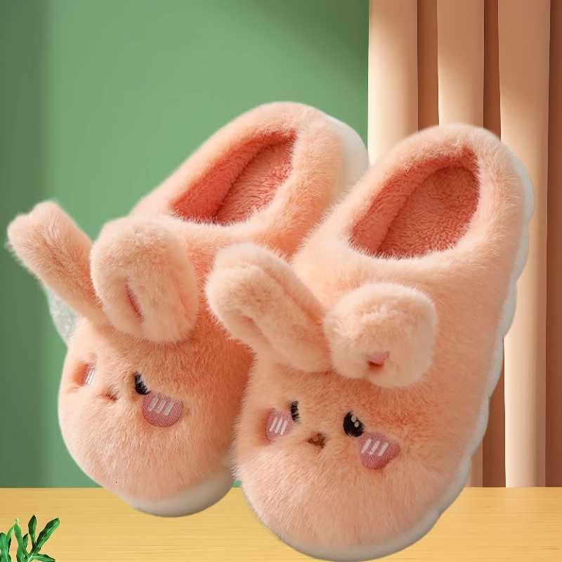 Winter Cute Plush Rabbit Cotton Slippers For Women Couple Indoor Soft Thick Soles Sandals Adults Household Warm Non-slip Slides S260305