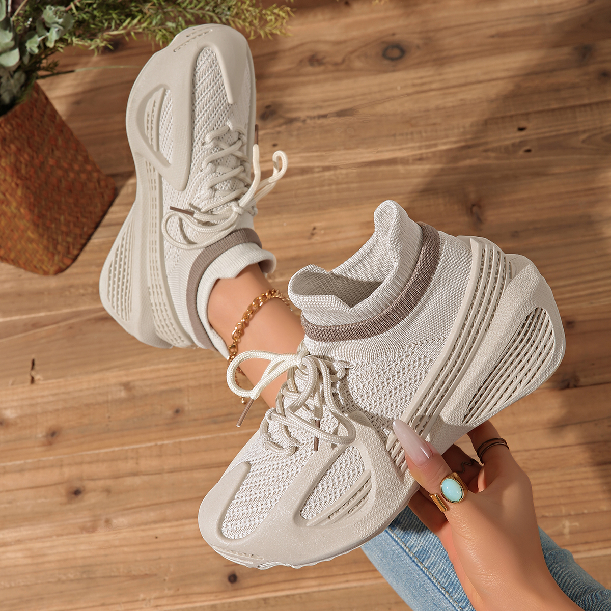 Women's Sneakers 2026 New Autumn Mesh Breathable and Versatile Casual Soft Slip-on Single Shoes High quality outdoor sports shoes