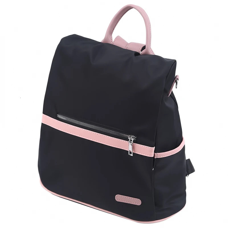 Casual Oxford Backpack Women Black Waterproof Nylon School Bags For Teenage Girls High Quality Fashion Travel Tote Packbag260228
