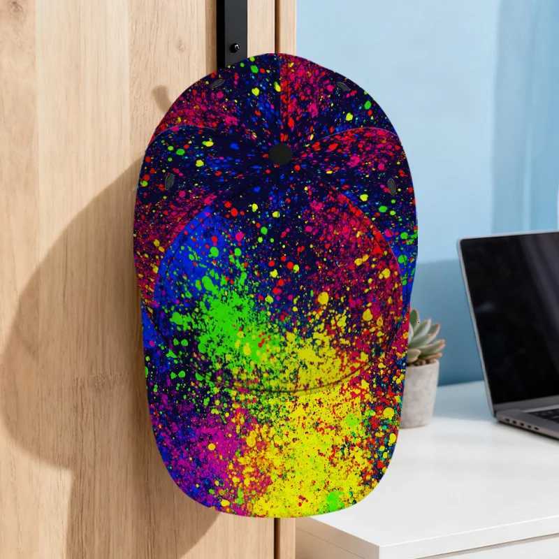 Colorful Splatter Print Snapback Baseball Cap Adjustable Hat Suitable for Travel Casual Wear Gifts Lightweight Comfortable Hat S260306