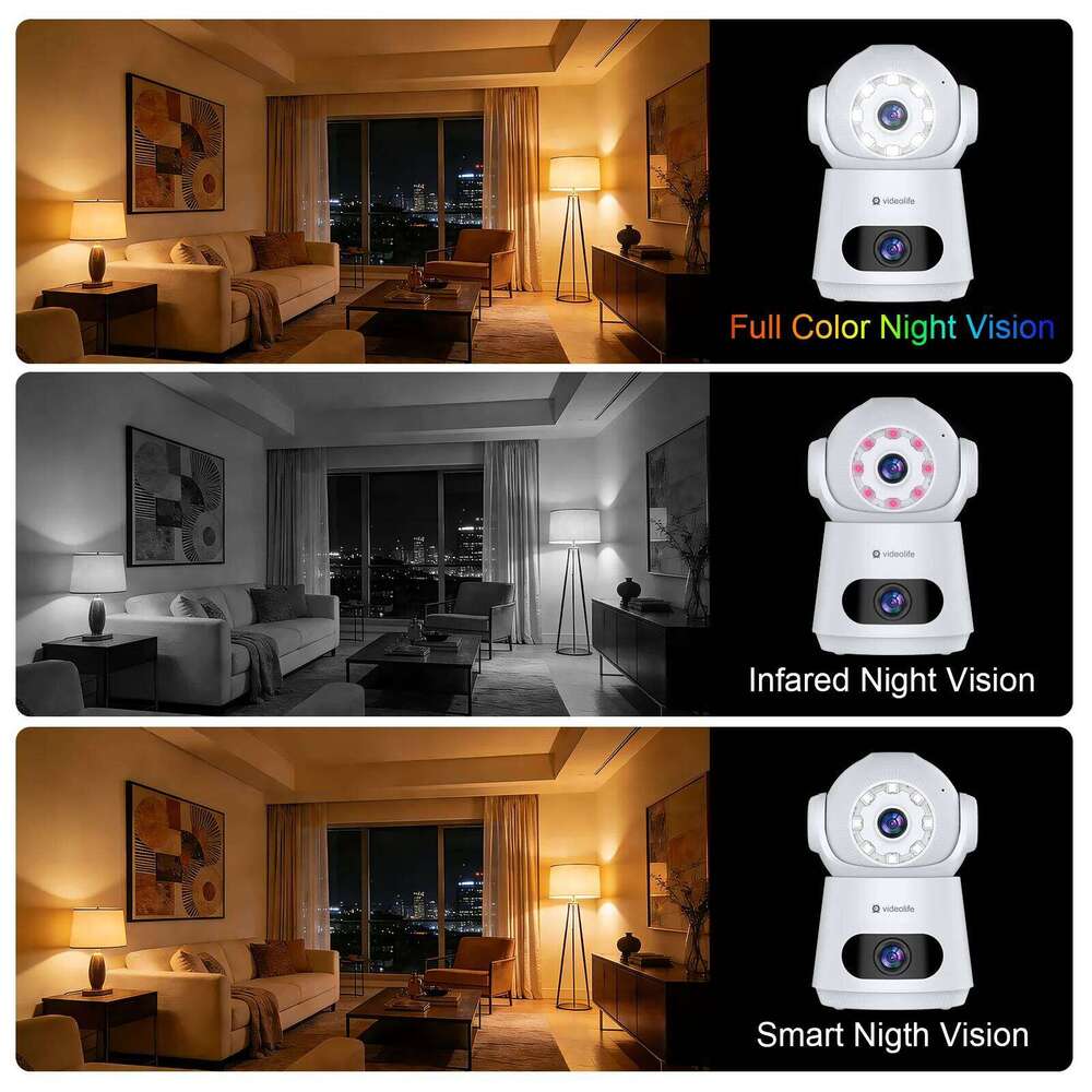 Videolife 4MP Monitoring WIFI Two-way Voice Intercom Automatic Body Tracking Full Color Night Vision Indoor Camera 26W0306