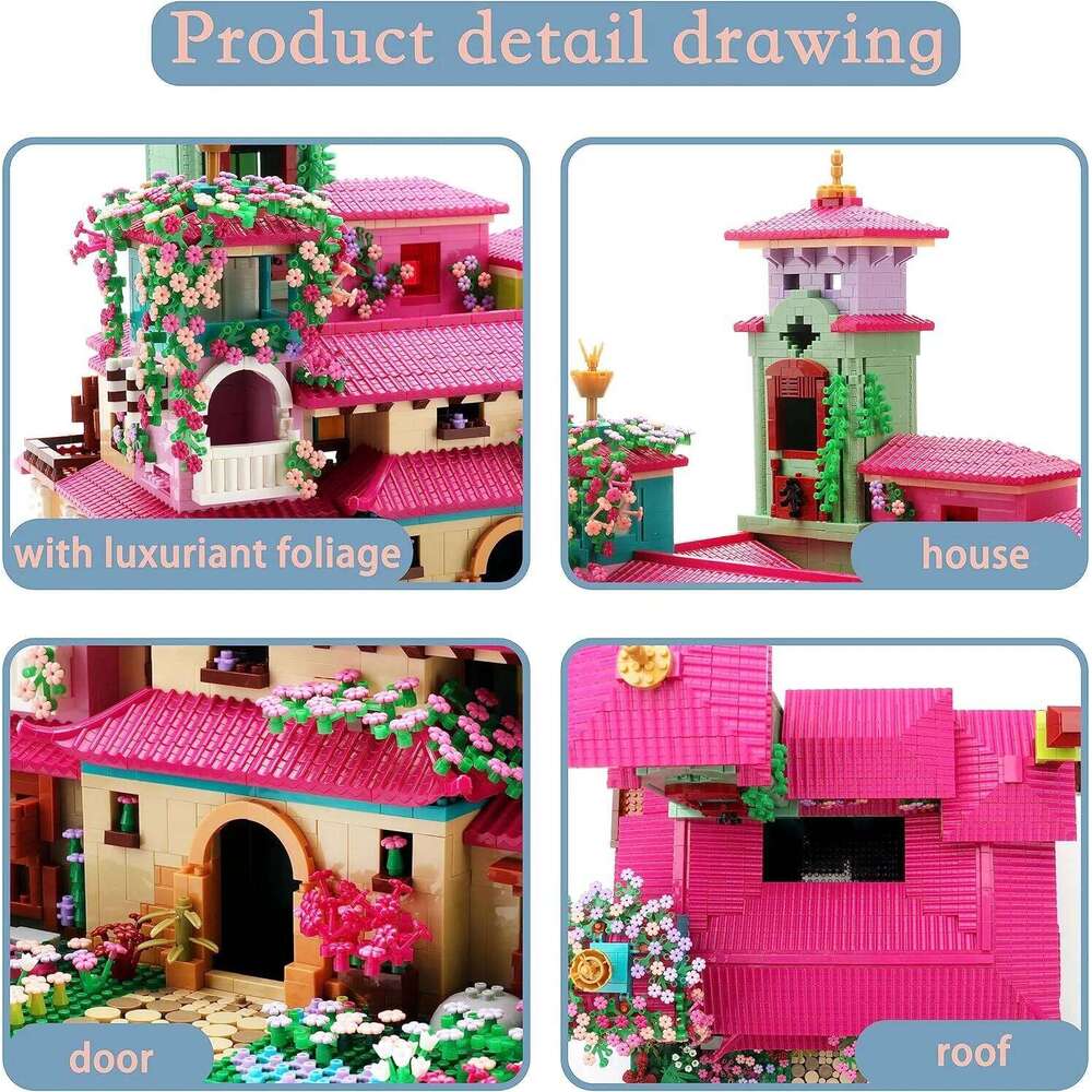 Villa House Architecture Miniature Micro Building Blocks Set Creative Collection Model Display Toys Present for Adults Girls Z260305