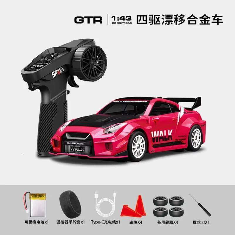 1/43 4WD Metal Body Simulation Drift RC Car Electric Full Scale Remote Control Model with Gyroscope Boy Adult Toy Gift C260305