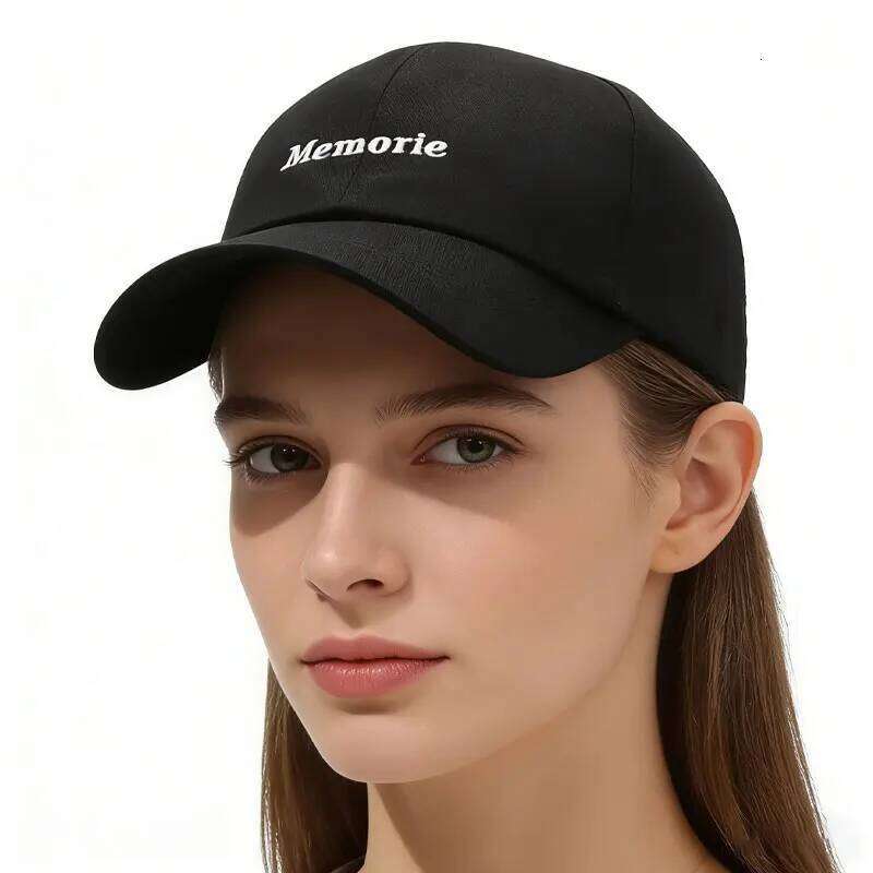 Unisex Korean Style Baseball Cap with Letter Embroidery, Casual Sunshade Hat Y260304