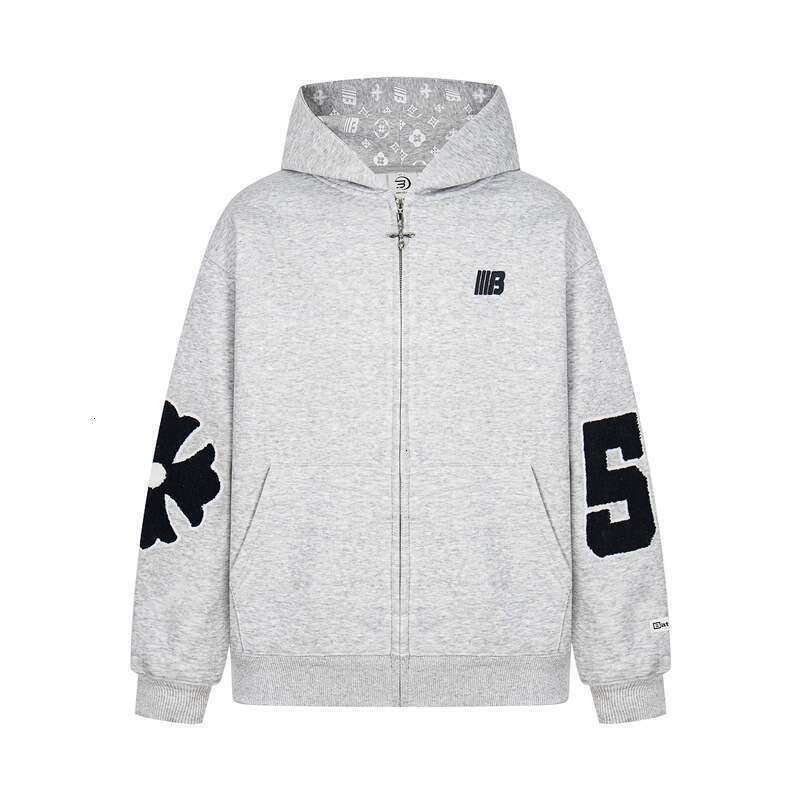 Hoodies Eon Modish 25 Winter Sweatshirts New Real Shot American Retro Embroidery Flocking Design Hooded Sweatshirt Cardigan Men's Clothing Daily  - view 6
