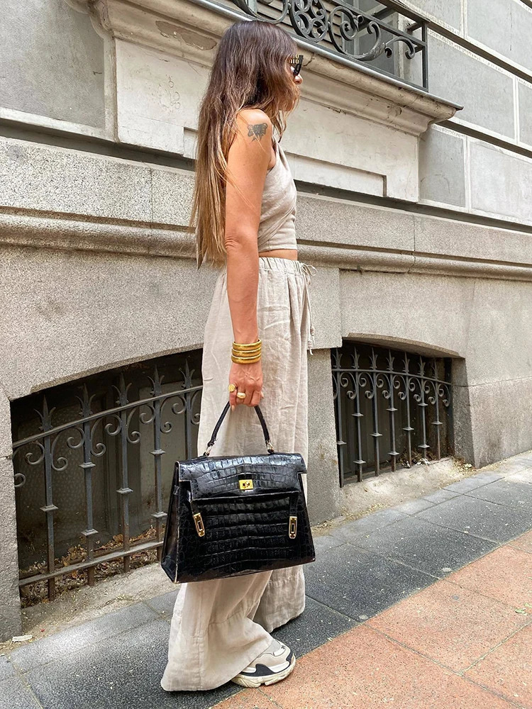 Soft Women Linen Pants Set Summer Fashion Ladies Elegant Loose Boho Two Piece Set Streetwear Female Chic Outfits Sexy 260305