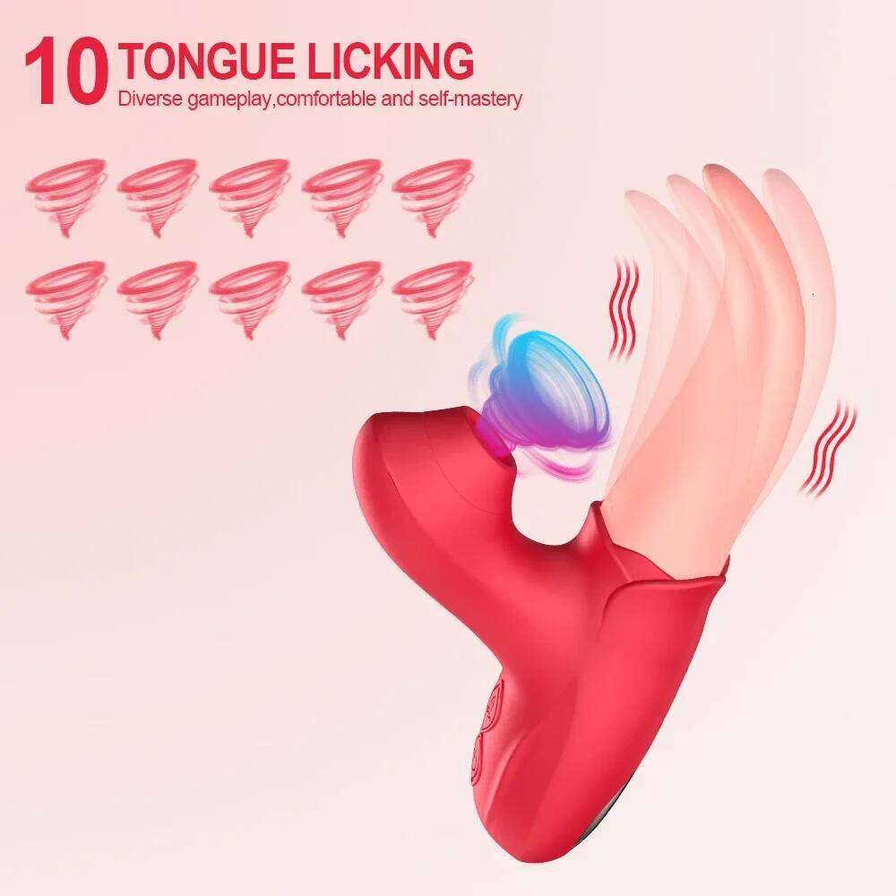 Tongue Licking Vibrator Female Masturbator G Spot Clitoris Stimulator Dildo Nipple Massager Erotic Machine Sex Toy for Woman 18+ W260305