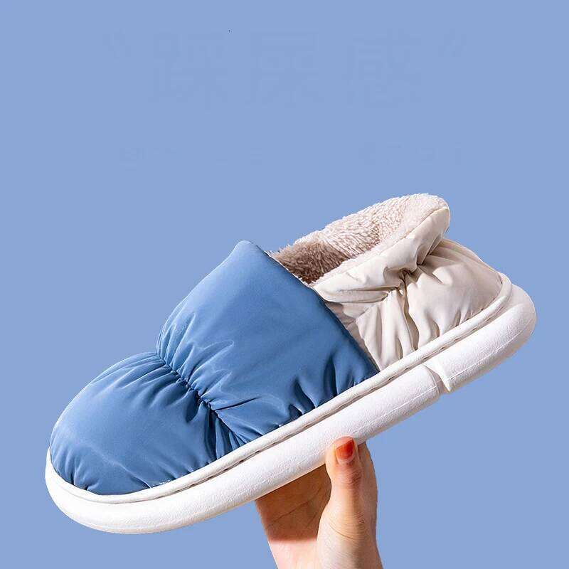 Litfun Winter Plush Lining Soft Sole Cozy Indoor EVA Bottom Slides Fuzzy Warm Outdoor Women's Slippers