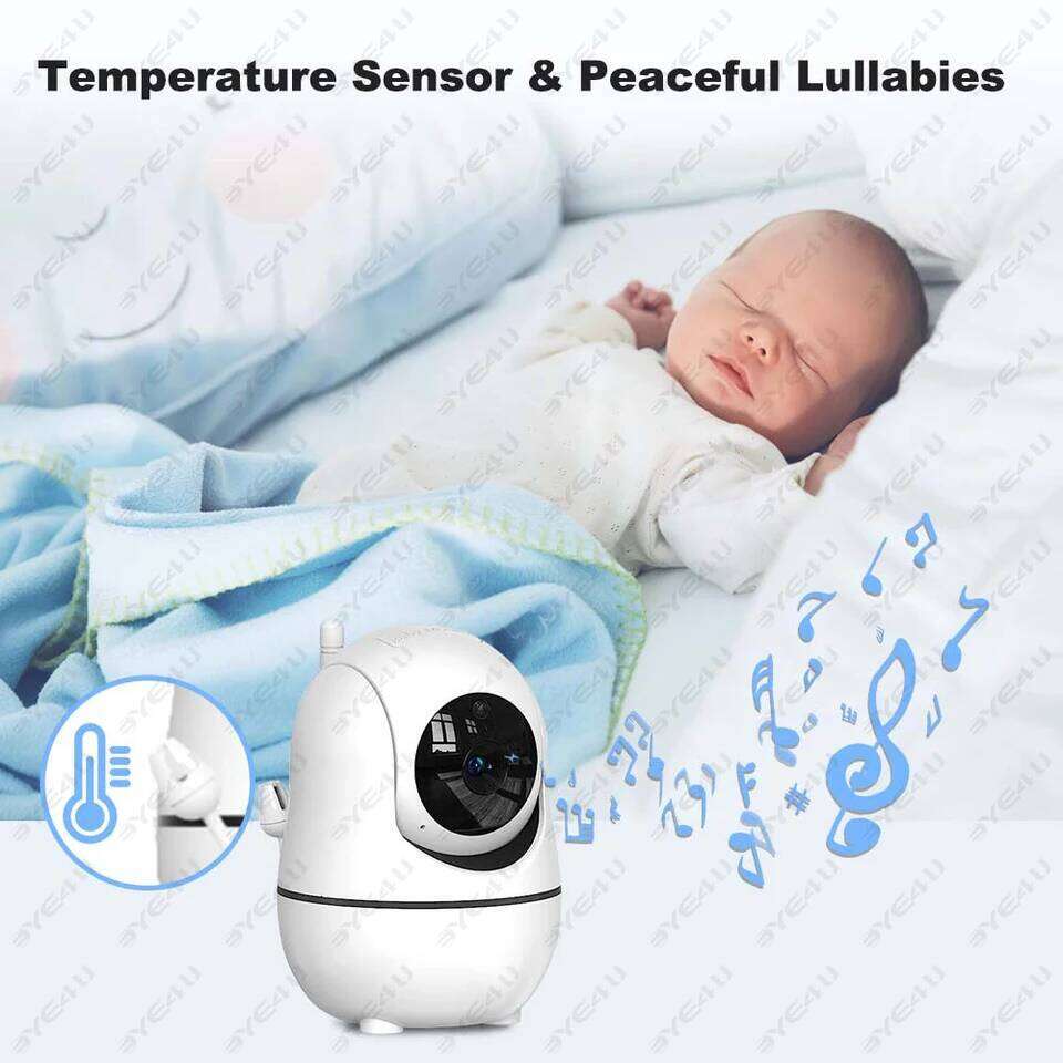 5 Inch Video Baby Monitor With Camera PTZ Zoom Babyphone Cam Security Protection Surveillance Cameras Temperature Sensor Lullaby 26W0306