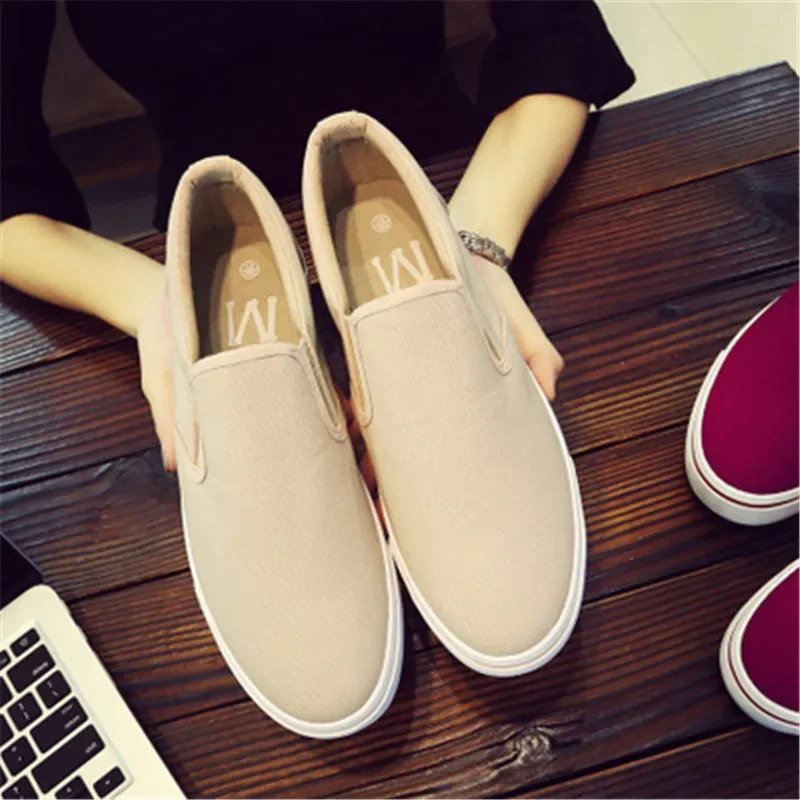 Men and Women Breathable Canvas Casual Shoes Student Loafers Shoes Unisex Fashion Flat Sneaker Orange Yellow Green Footwear 260305