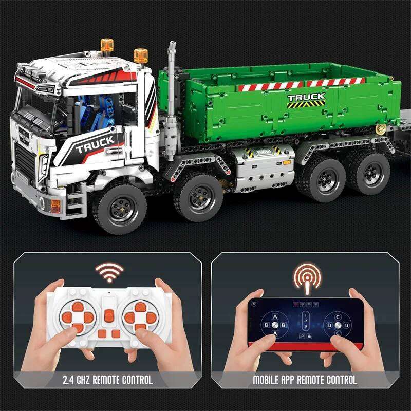 2852PCS Technical Crane Vehicle Building Blocks Hook Lifting Truck Car Trailer Tow Model Bricks Toy For Kids Holiday Gifts Z260305