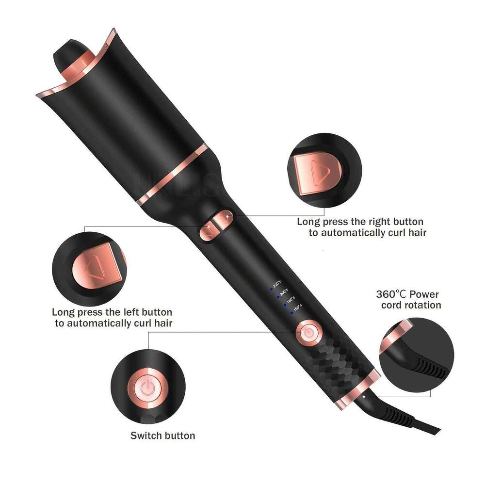 Auto Rotating Air Curler Spin Curl Ceramic Automatic Curling Wand Electric Hair Waver Iron Styler 26Y0306