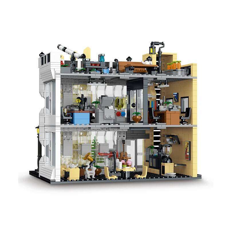 1499pcs City Office Modular Building Bricks MOC Modern Infrastructure Architecture Model Blocks DIY Toy Gift Children Boys Girls Z260306