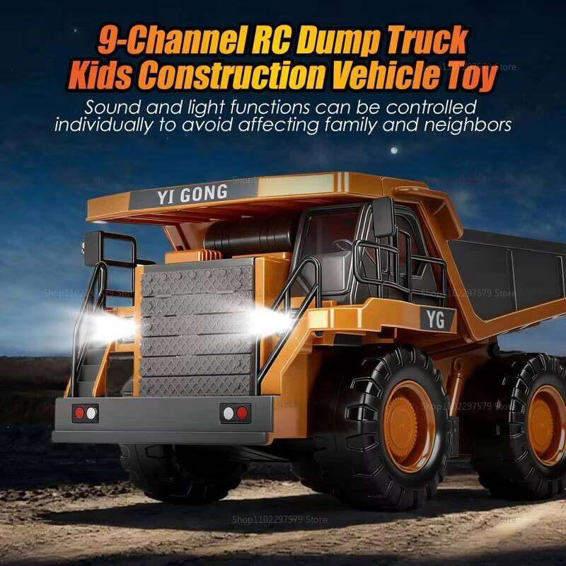 New 1:20 Remote Control Excavator RC Dump Truck Car Toy 2.4G Professional Alloy Plastic Simulation Construction Vehicle for Kids C260305