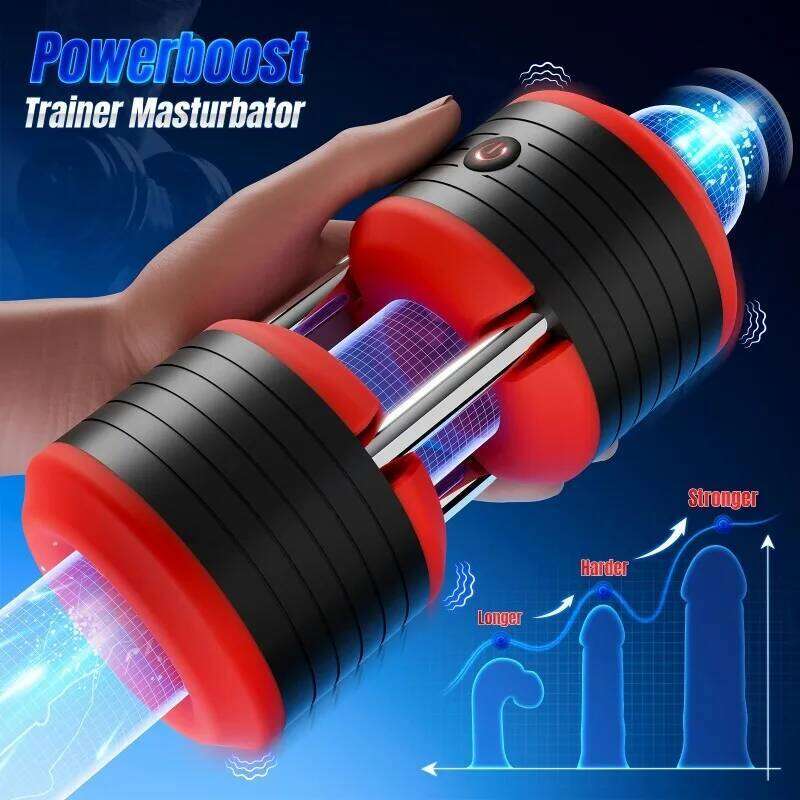 Male Sex Toys for Men Vibrating Double Interactive Electric Masturbator Penis Pump Stroker Pocket Pussy W260305