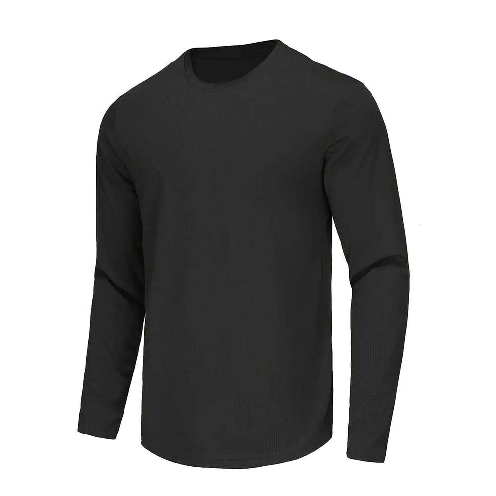 Sports Long-Sleeved 3-Color 3-Piece Men's Round-Neck Shirt Quick-Drying Top Fitness Casual Outdoor Sportswear Body-Sh 26H0306