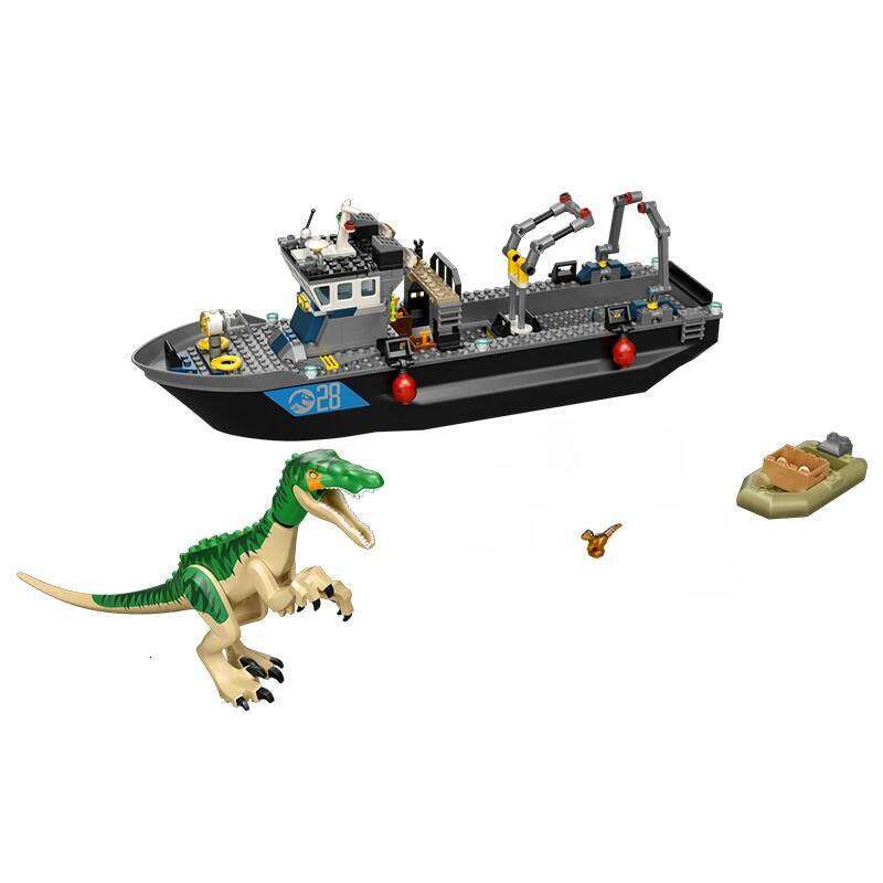 World Series Building Blocks 76942 Baryonyx Boat Escape Floating Children's Gift Dinosaur Park Toys Z260306