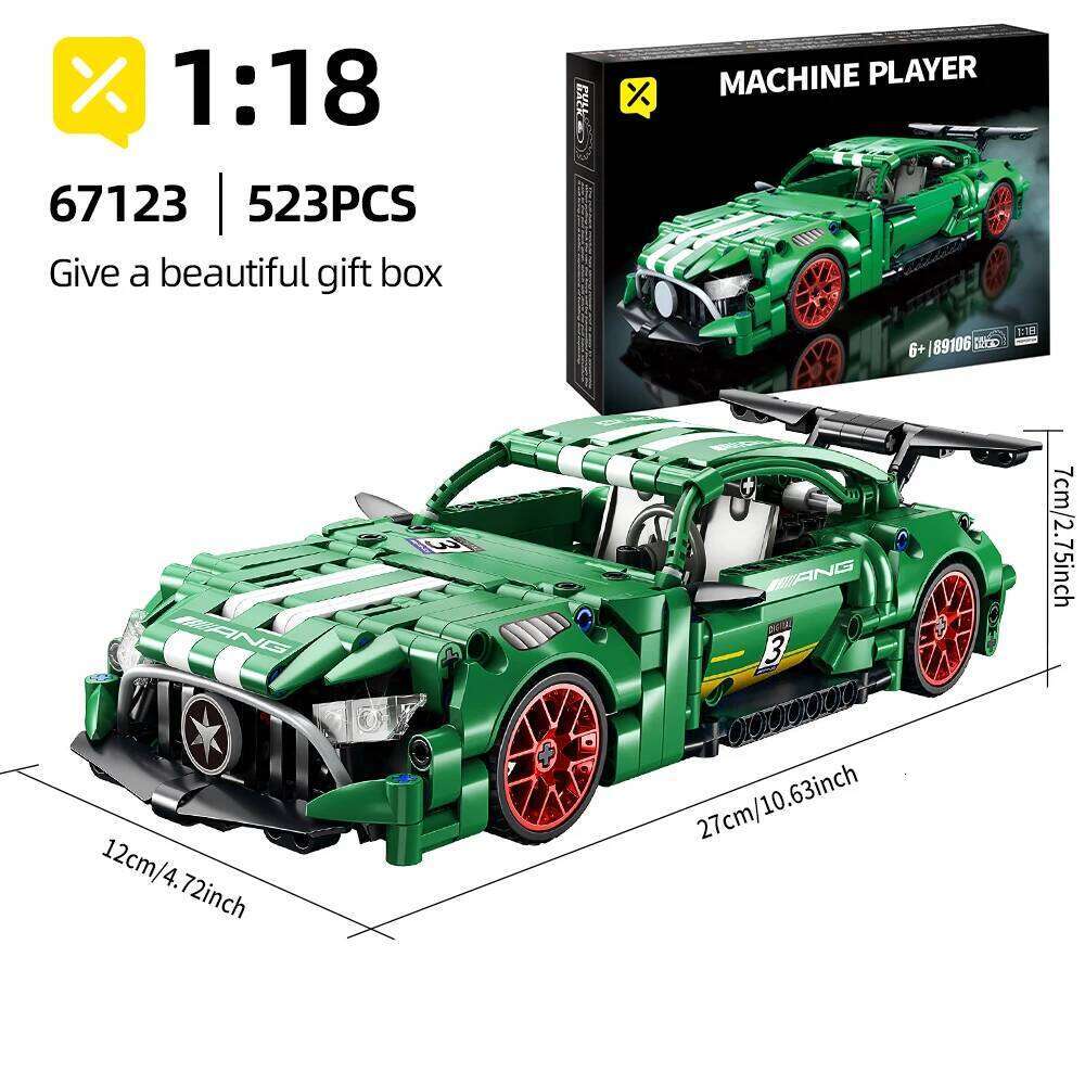 ToylinX Technology or Speeding Vehicle 1:18 Building Blocks Car Racing Bricks Toys Children Gift for Boys and Girls With Box Z260305