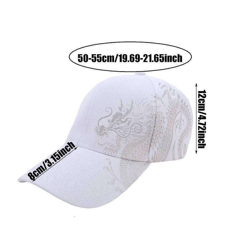 Chinese Style Dragon Pattern Baseball Hat For Men And Women Versatile National Tide Cap Hip Hop Skateboarding Cool Y260304