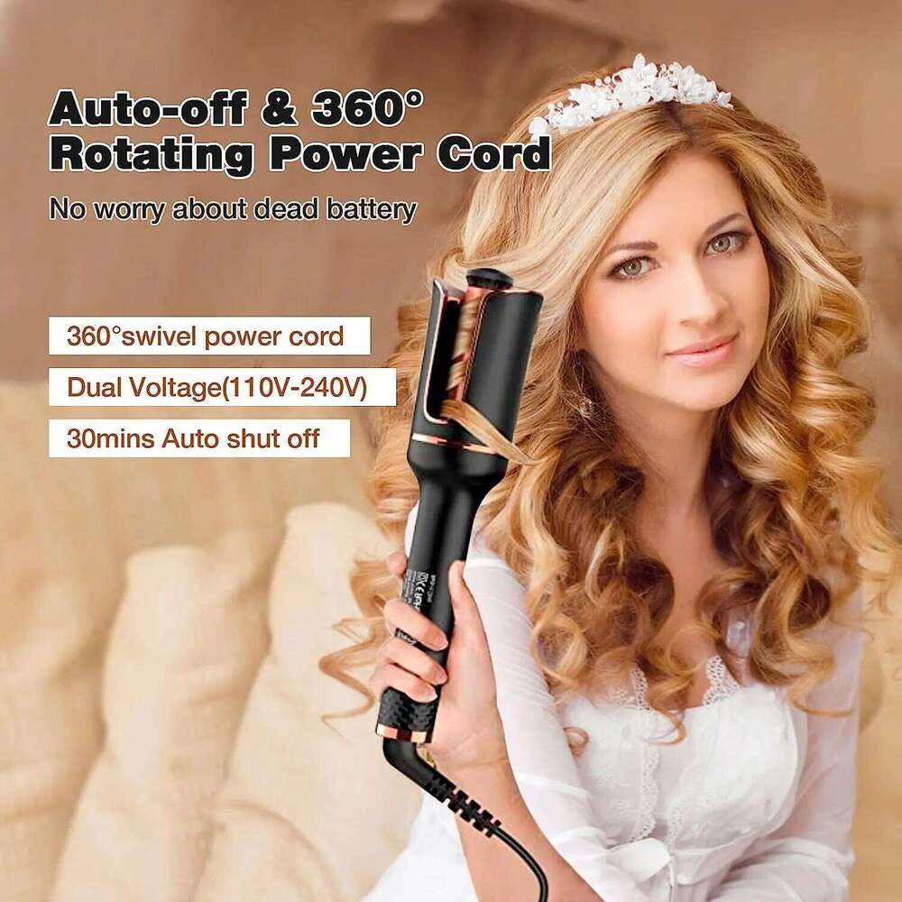 Automatic Curling Iron Rotating Professional Styling Tools for Curls Ceramic Curly Magic Hair Curler Beach Waves 26Y0306