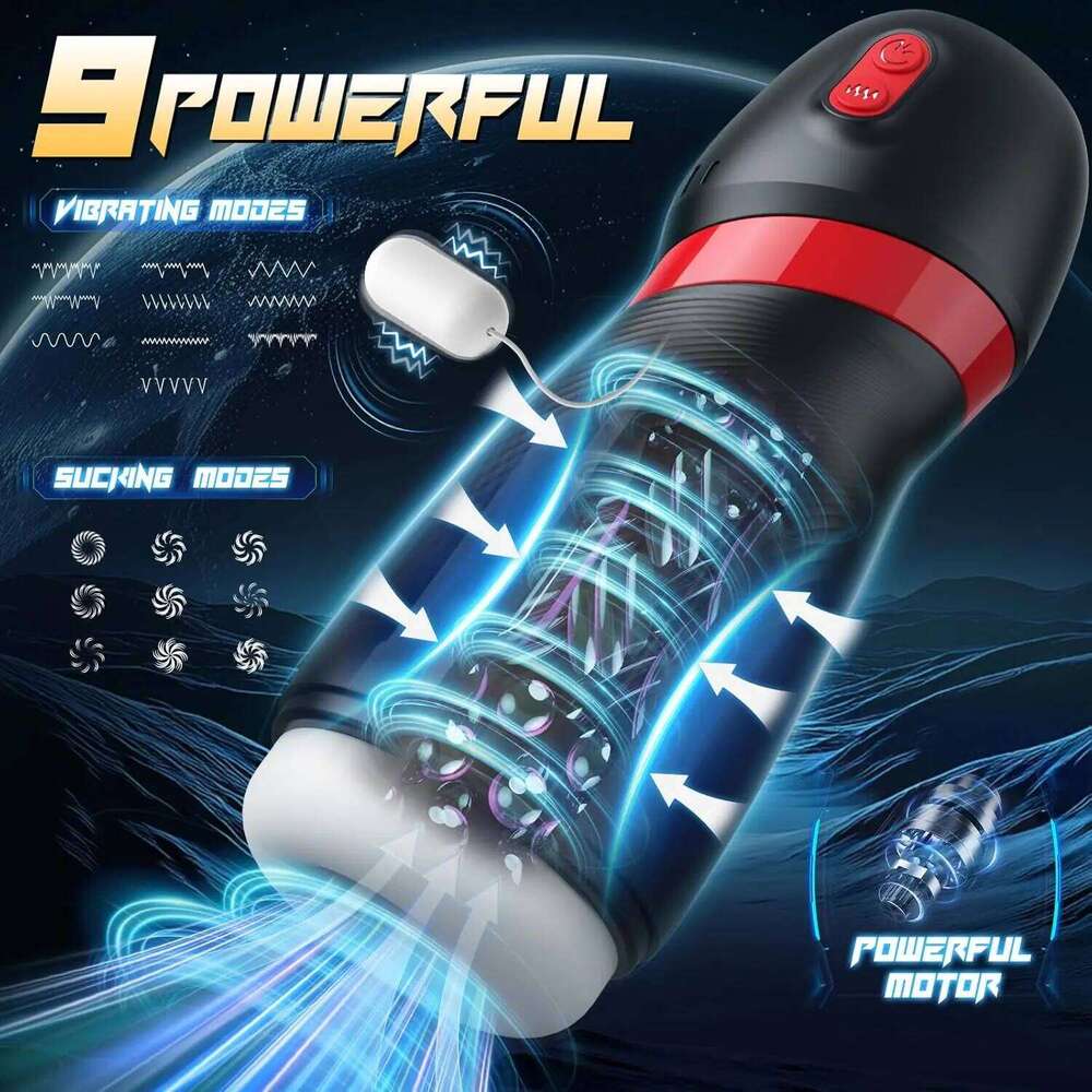 Male Masturbator 9 Sucking Vibrating Modes Blowjob Sex Toys App Control Penis Pump 3D Textured Sleeve Pocket Pussy for 18+ Men W260305
